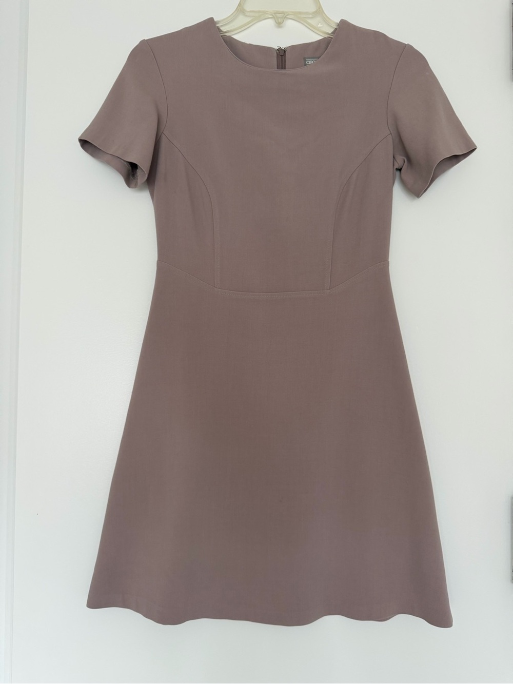 ASOS Mauve Short-Sleeve A-Line Mini Dress